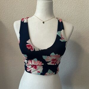 Carve Designs Floral Top - Navy and Pink